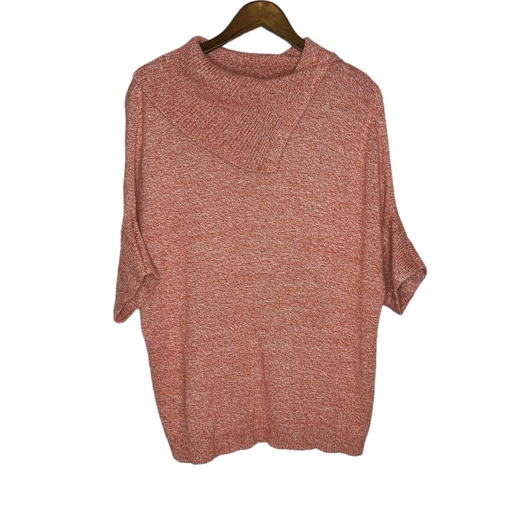 Cabi Women’s Orange Foldover Cowl Neck Oversized Sweater Size Small